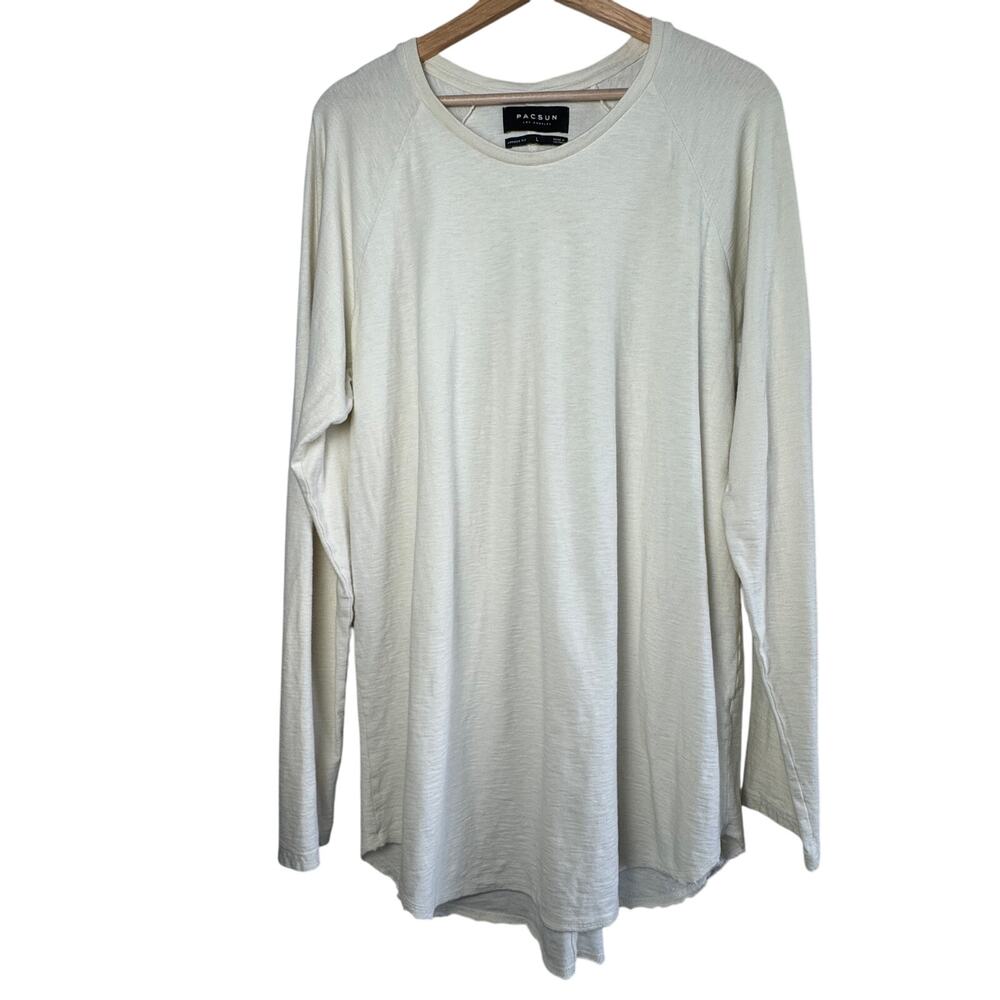 PacSun Cream Long Sleeve Shirt Size Large | Soft Lightweight Casual Basic Top